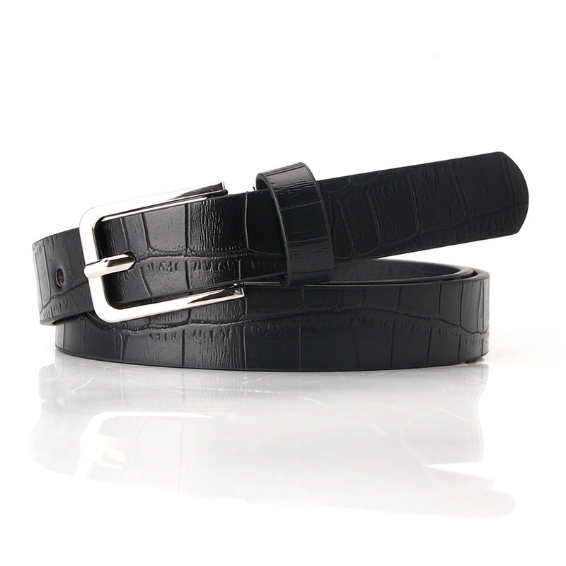 Chic Zebra Print Belt With Rectangular Alloy Buckle Imitation Leather
