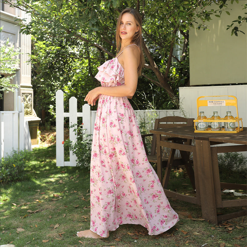 Pink Floral Summer Dress