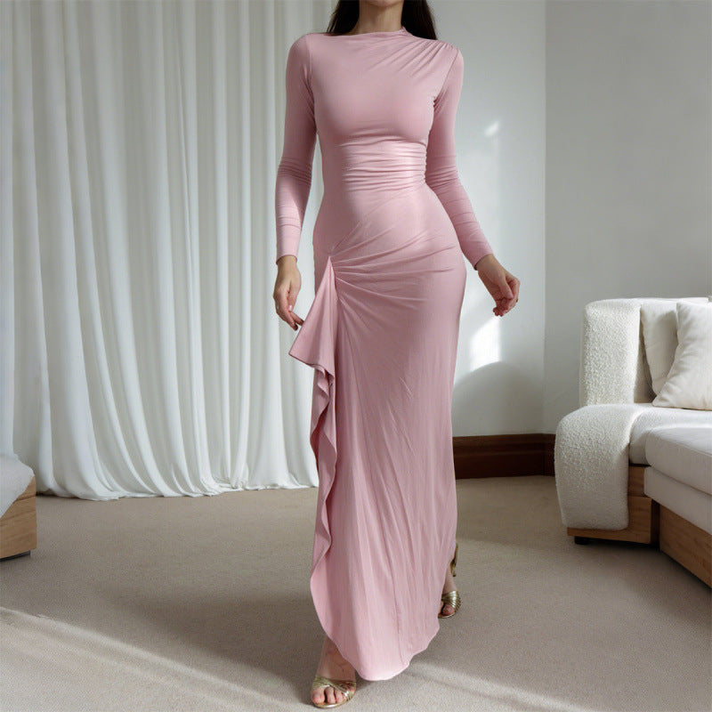 Chic High Waist Long Sleeve Dress for Women