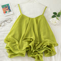 Chiffon Ruffled Loose Top For Women Sweet Lightweight Style With Lotus Leaf Detail