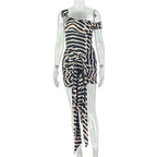 Leopard Print Bodycon Maxi Dress With Slim Fit Street Style