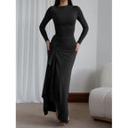 Chic High Waist Long Sleeve Dress for Women