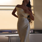 Apricot Backless Suspender Dress Slim Fit With High Waist