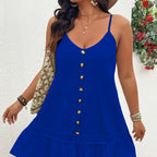 Chic One Piece Dress With Ruffle Hem