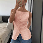 Chic Sleeveless Vest Top For Women With Classic Style