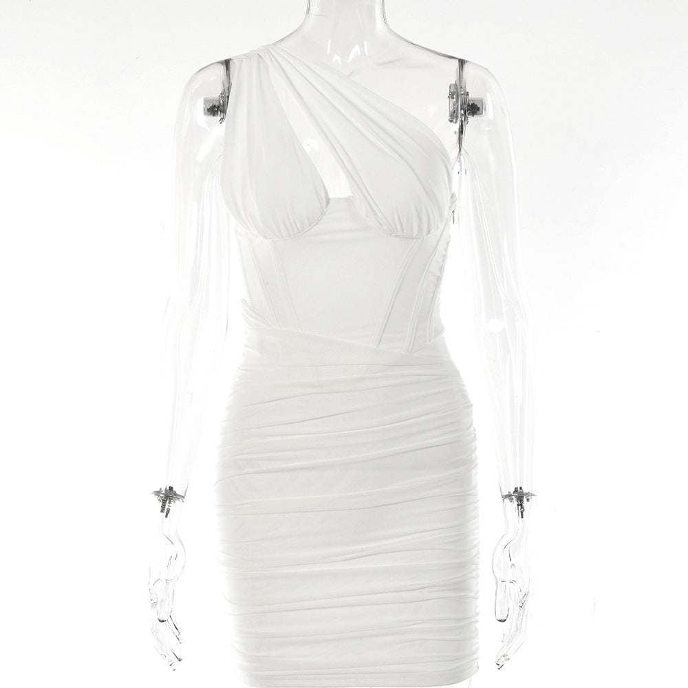 Pleated Mini Party Dress
