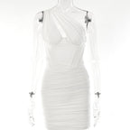 Pleated Mini Party Dress