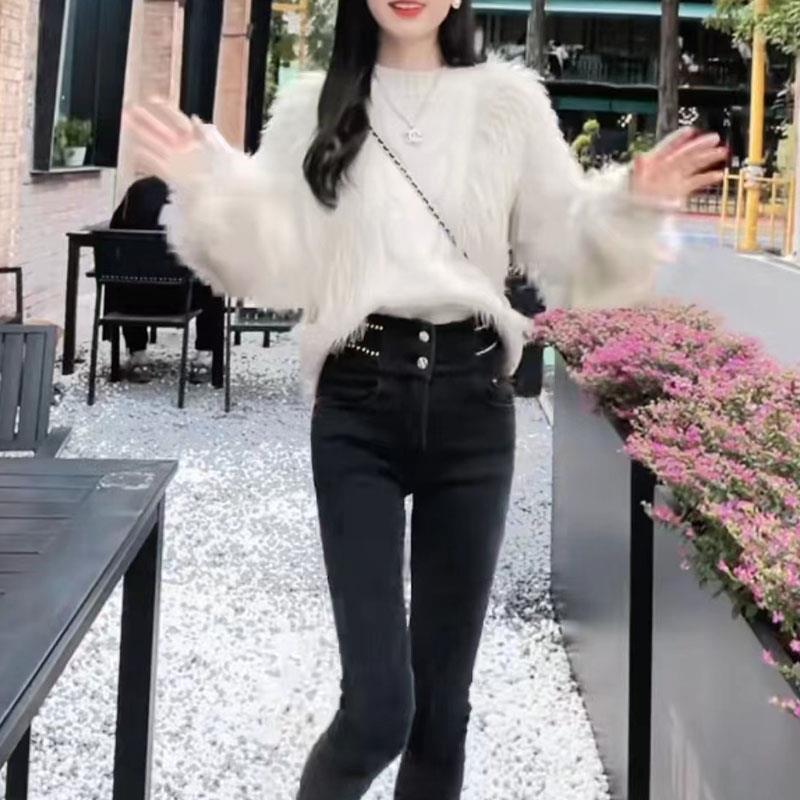 Cozy Tassel Twist Knit Pullover Sweater With Long Sleeve