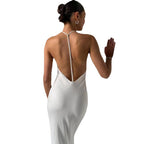 White Dress With Elegant Neckline