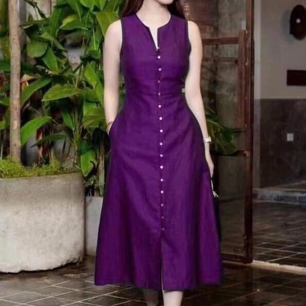 Stylish And Elegant Printed Dress With A-Line