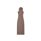 Skinny Sleeveless Dress With PVC Fabric Lightweight And Flattering