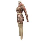 Two Piece Print Set In Lightweight Polyester