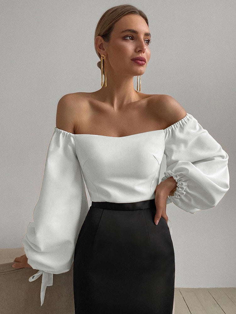Air Layer Cotton Loose White Pullover