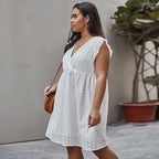 Embroidered Cotton Cutout Dress For Plus Size