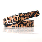 Chic Zebra Print Belt With Rectangular Alloy Buckle Imitation Leather
