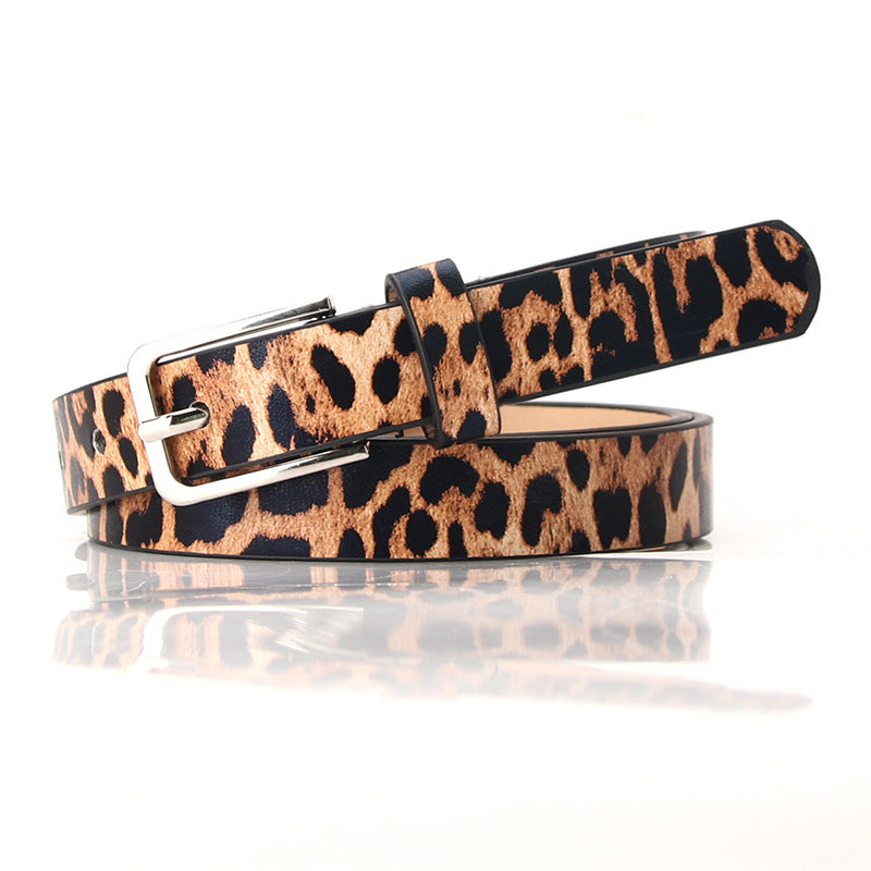 Chic Zebra Print Belt With Rectangular Alloy Buckle Imitation Leather