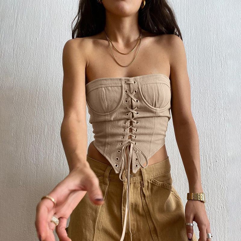 Strappy Tube Top In Backless