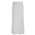 Milky White Slimming Mesh Fishtail Skirt With Lace Detail For Women