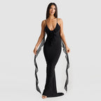 Chic Suspender Dress In Solid Colors Polyester Low Waist