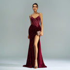Sequin Party Long Prom Evening Dress