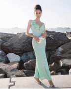 Mint Green Sequin Sling Dress