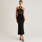 Halter Backless Tulle Dress