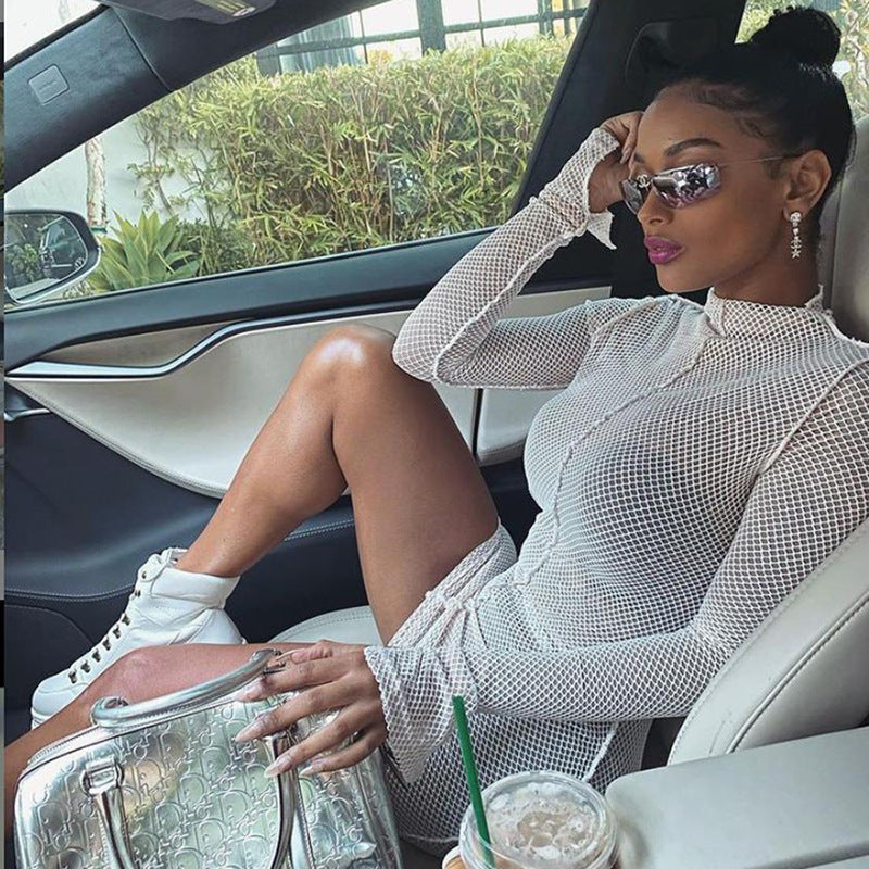 See-Through Dress With Long Sleeves