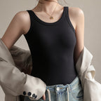 Backless Tank Top With Chest Pads, Y Shaped Strap
