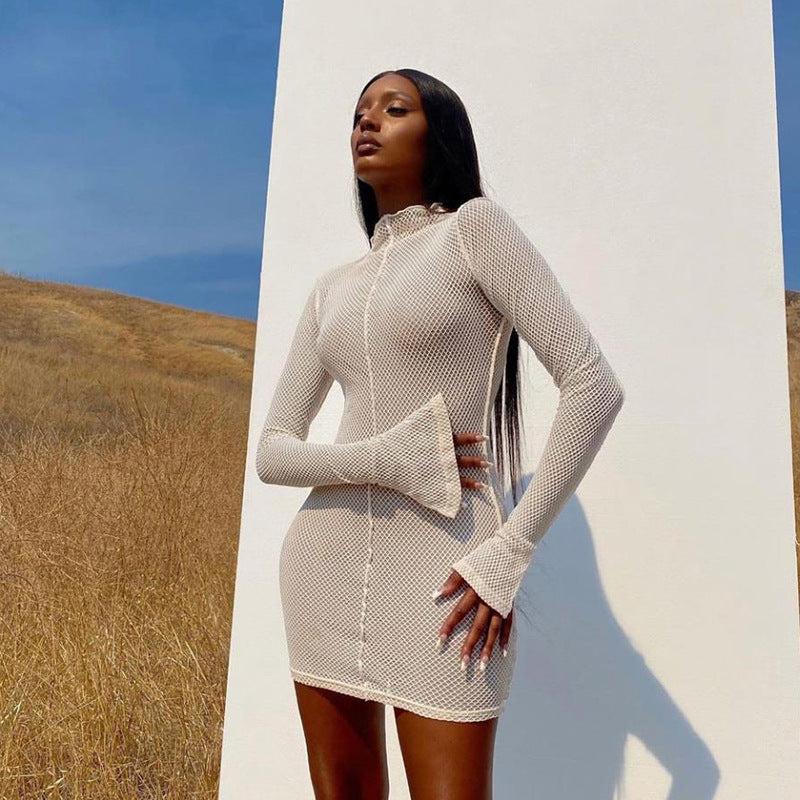 See-Through Dress With Long Sleeves