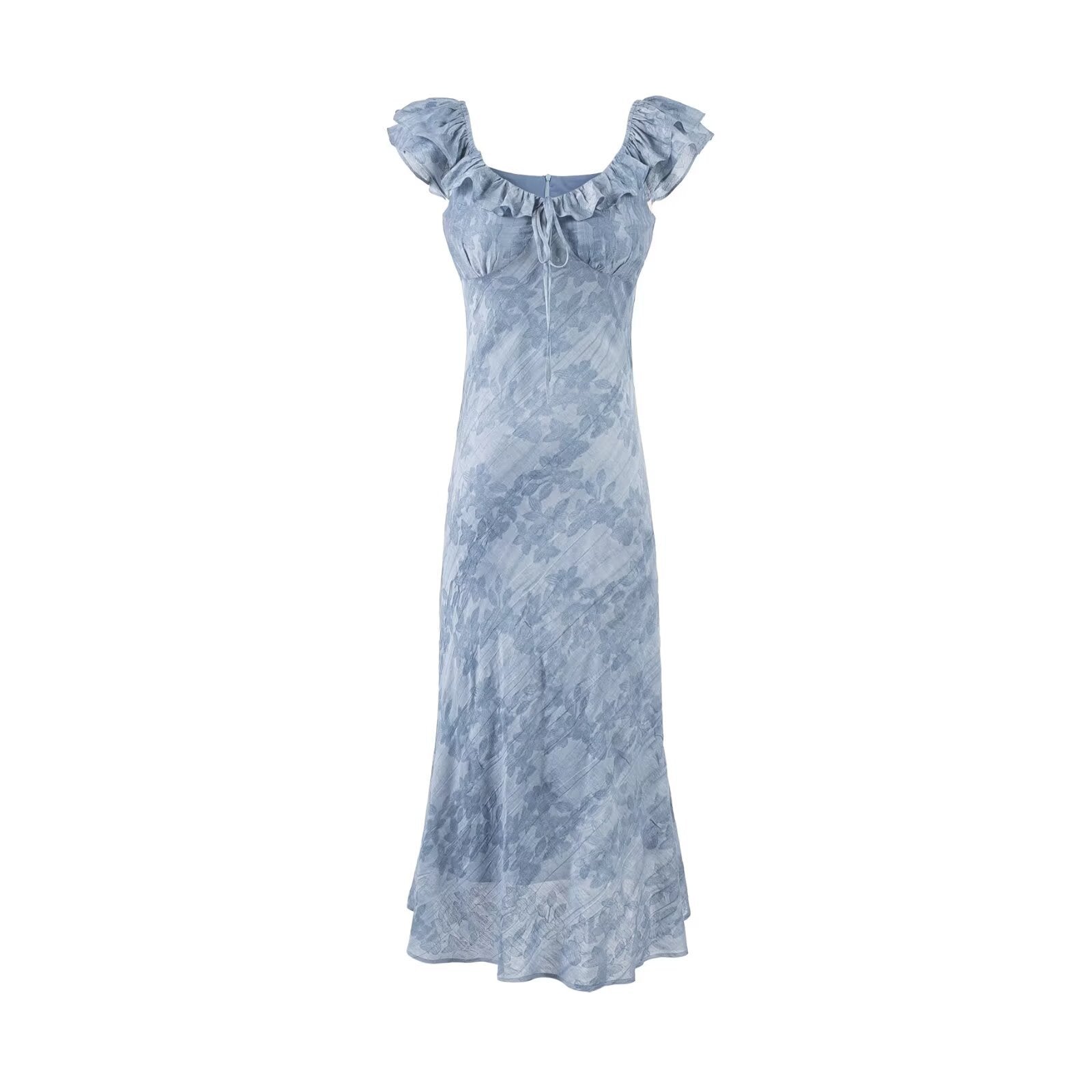 Jacquard Dress With High Waist A-Line