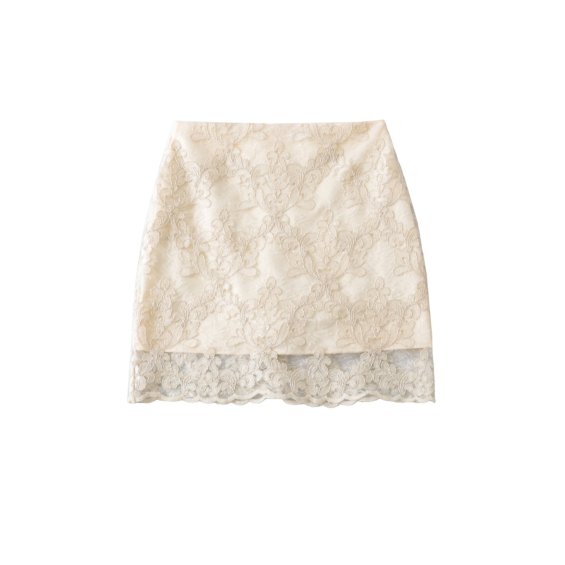 Beige Apricot Bodycon Skirt
