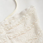Halterneck White Dress With High Waist And Flared Bell Skirt