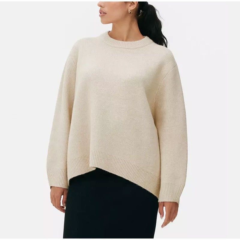 Cozy Crew Neck Pullover Sweater For Women Soft Winter Knit