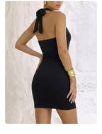 Black Sheath Dress With Mini Length
