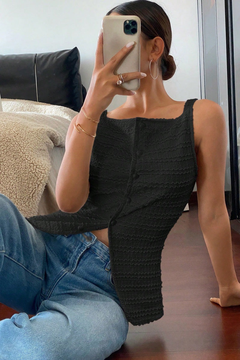 Chic Sleeveless Vest Top For Women With Classic Style