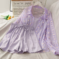 Three Piece Linen Set For Women Casual Tops Shorts