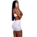 White Bandage Knitted Dress For Sleek Bodycon Silhouette Sexy Chic Lightweight Knit