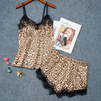 Cozy Cotton Pajama Set For Women Tank Top And Shorts V Neck Tee