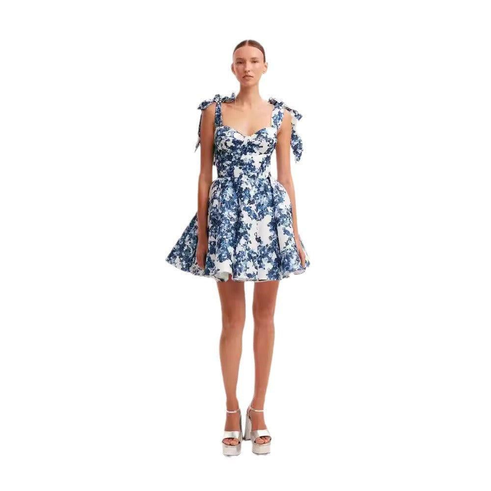Off Shoulder Fairy Chic Dress With 3D Stereo Pattern