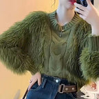 Cozy Tassel Twist Knit Pullover Sweater With Long Sleeve