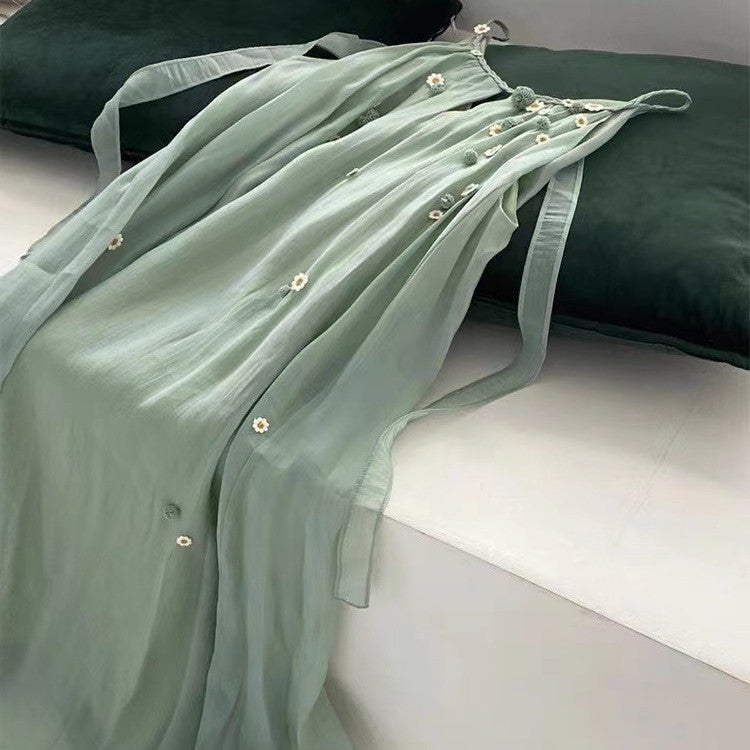 Women's Green Halter Dress