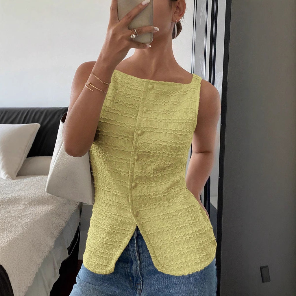 Chic Sleeveless Vest Top For Women With Classic Style