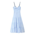 Stripes Sleeveless Sling Dress in Lightweight Chiffon