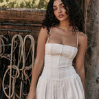 V Neck Suspender Dress With Short Skirt