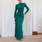 Chic High Waist Long Sleeve Dress for Women