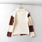 Fall Street Hipster Lapel Knit Top For Women