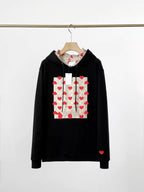 Cozy Heart Embroidered Hoodie Loose Fit Hooded Pullover