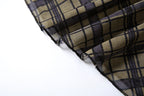 Chic Pleated Plaid A Line Midi Skirt In Black