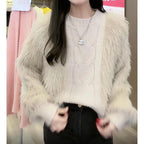 Cozy Tassel Twist Knit Pullover Sweater With Long Sleeve