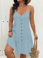 Chic One Piece Dress With Ruffle Hem